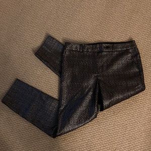 WHBM Slim Ankle Dress Pants-Black and Silver